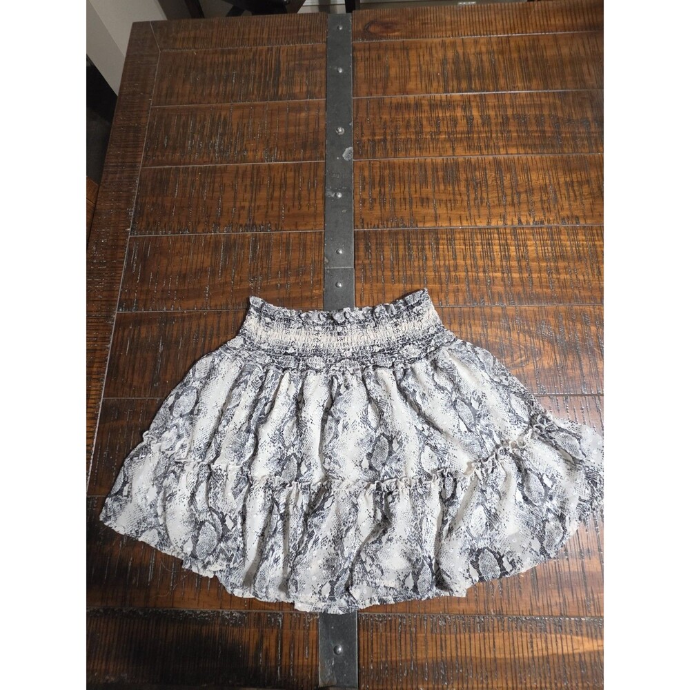 Altar’d State Women’s Snake Print Ruffled Skirt,  Size L